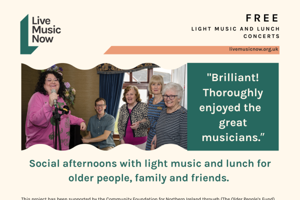 ​LIVE MUSIC NOW PRESENTS LIGHT MUSIC AND LUNCH CONCERTS