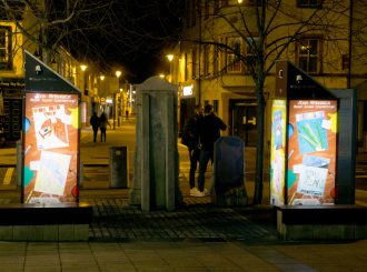 Lightboxes At Night